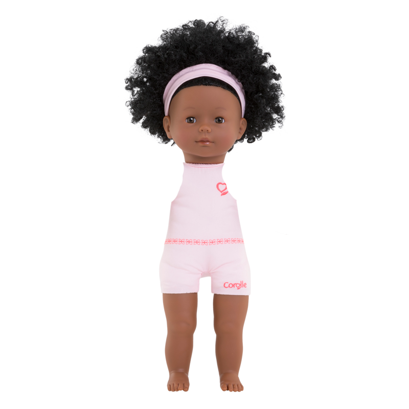 Păpușă de jucărie, care se poate îmbrăca Pauline Ma Corolle păr negru creț și ochi căprui, care clipesc 36 cm de la 4 ani