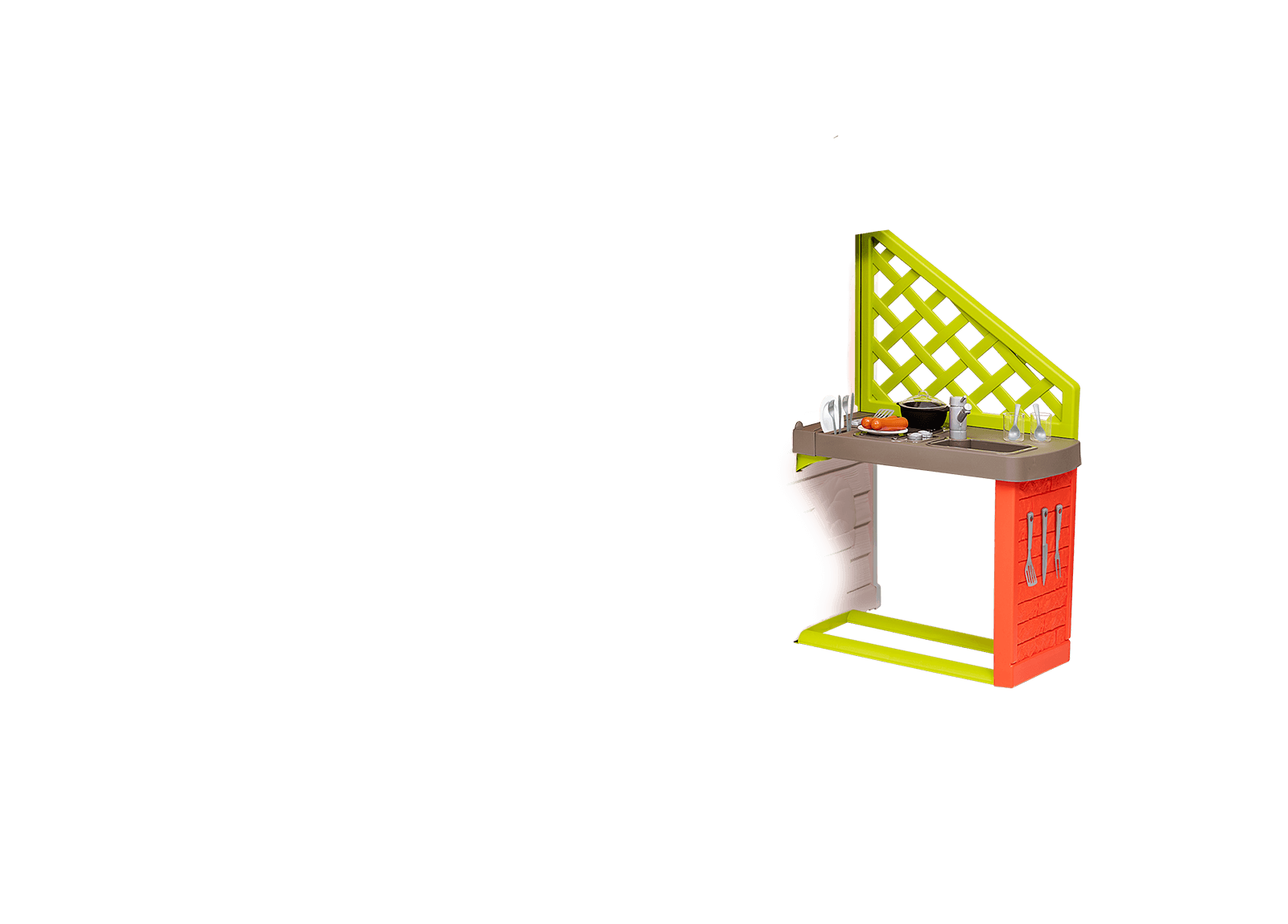 Căsuță Corolle Playhouse Smoby cu 2 geamuri cu jaluzele, obloane și 1 ușă mică cu filtru UV de la 2 ani