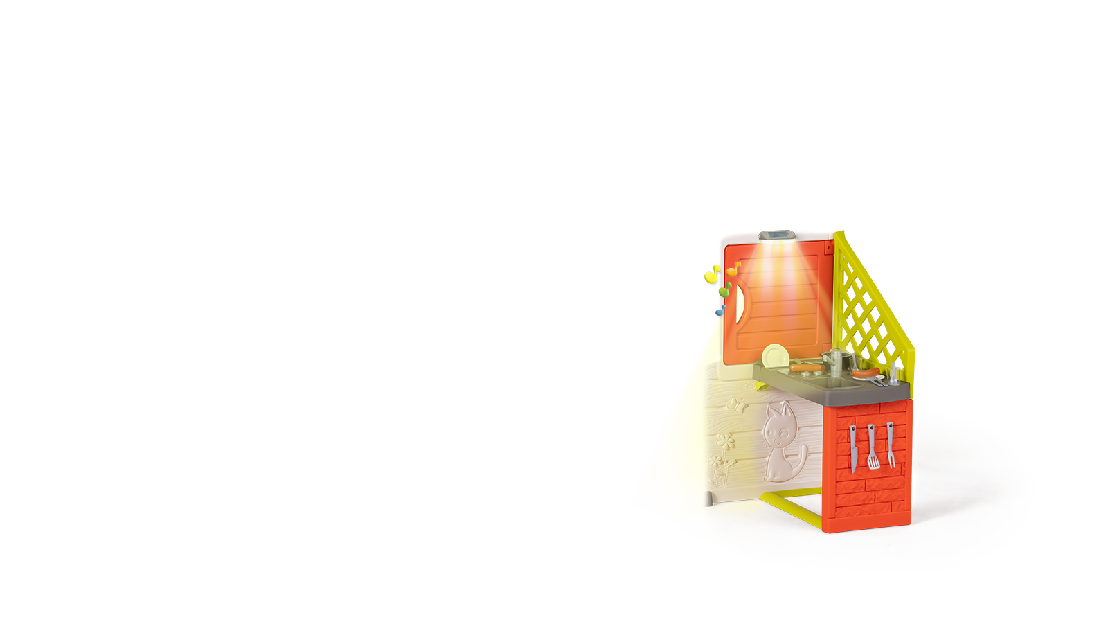 Căsuța Prieteni versiune nouă Neo Friends House Smoby cu grădină, se poate completa cu burlan, lampă, umbrelă și alte accesorii filtru UV 172 cm înălțime